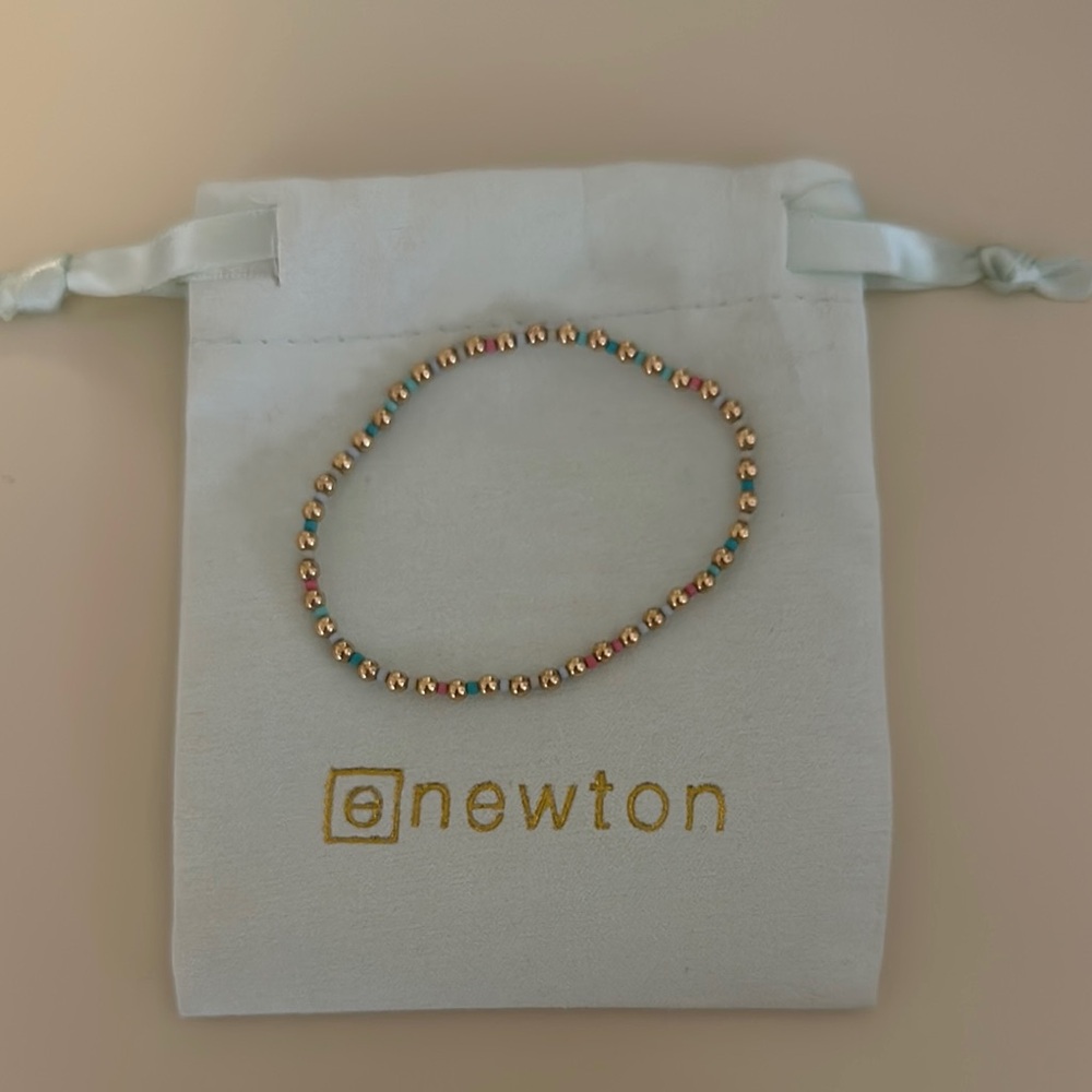 enewton Gold and Green Beaded Bracelet
